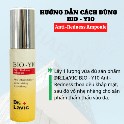 Cách hoàn hảo nhất để cải hoá làn da vừa xâm lấn, tái tạo chính là sử dụng sản phẩm điều trị Dr.Lavic BIO-Y10 Anti-Redness Ampoule