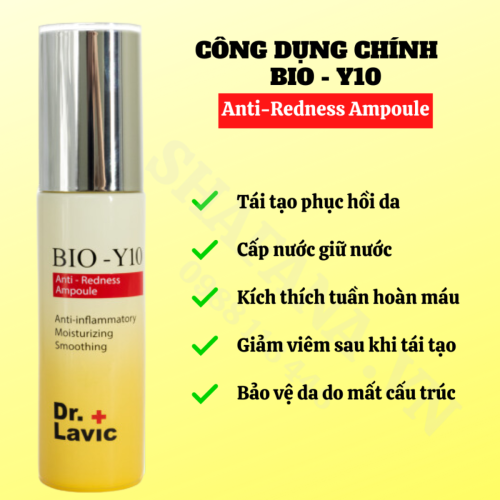 Dr.Lavic BIO-Y10 Anti-Redness Ampoule là sản phẩm điều trị chuyên sâu của thương hiệu Dr. Lavic Việt Nam