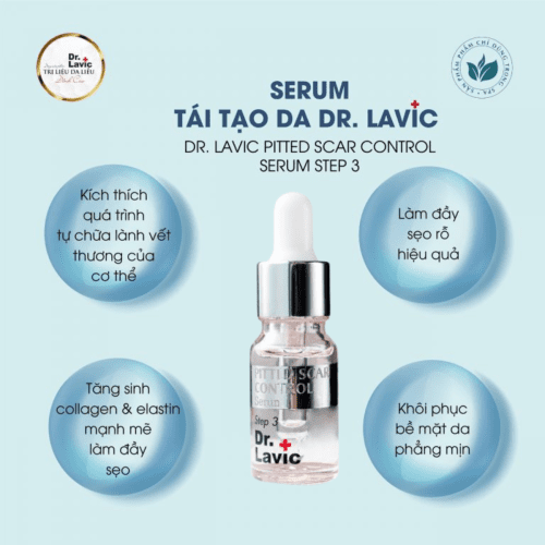 Serum đặc trị sẹo rỗ Dr. Lavic – Dr. Lavic Pitted Scar Control Serum Step 3 là sản phẩm điều trị chuyên sâu của thương hiệu Dr. Lavic Việt Nam