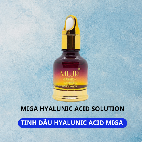 Tinh dầu Hyalunic Acid MIGA – MIGA Hyalunic Acid Solution giúp bạn được cấp nước nhanh chóng, phục hồi lại được làn da đỏ yếu