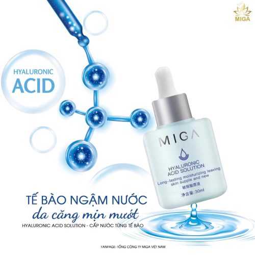 Tinh dầu HA MIGA – MIGA Hyaluronic Acid Solution là sản phẩm cấp nước ở tầng sâu của da giúp da được phục hồi nhanh chóng, tái cấu trúc hư tổn ở màng đaý của da trong thời gian ngắn