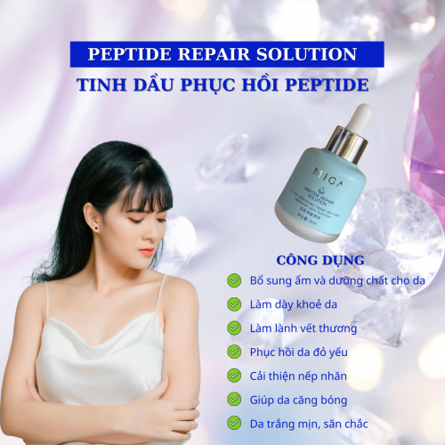 MIGA Peptide Repair Solution - Tinh dầu tinh dầu phục hồi Peptide MIGA sẽ là sản phẩm đắt giá giúp làn da bạn cải thiện được vấn đề về làn da bị hư tổn