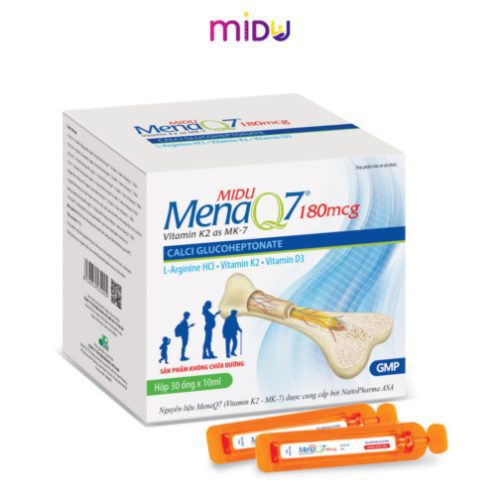 Midu MenaQ7 180mcg - Phát triển chiều cao cho trẻ em và giúp xương chắc, dài, dẻo từ trong bụng mẹ tới suốt cuộc đời
